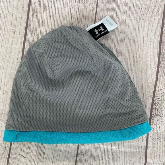 Under armour women OS fleece beanie hat w/soft lining Light Blue - Picture 6 of 8